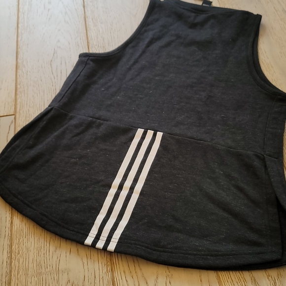 Adidas tank top muscle tee 3 stripes xs - Picture 2 of 6